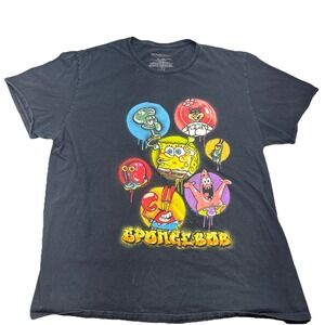 SpongeBob Graffiti Style Graphic Print Tshirt Men's Size XL